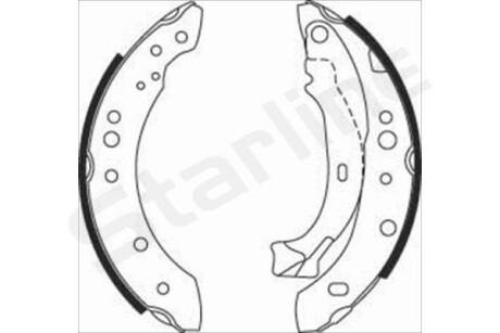 Колодки тормозные барабанные, комплект STARLINE BC 08150