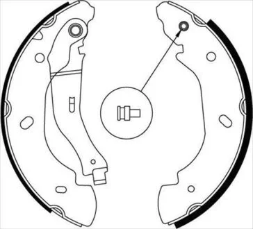 Колодки тормозные барабанные, комплект STARLINE BC 08580