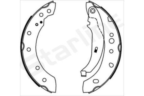 Колодки тормозные барабанные, комплект STARLINE BC 08680