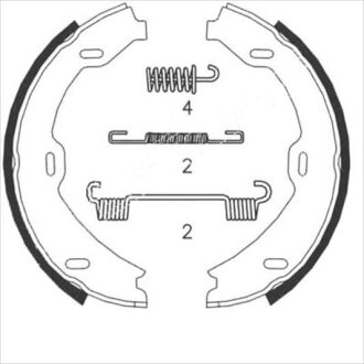 Колодки тормозные барабанные, комплект STARLINE BC 08880