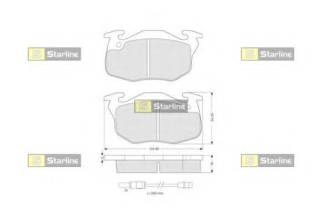 Тормозные колодки дисковые, комплект STARLINE BD S020