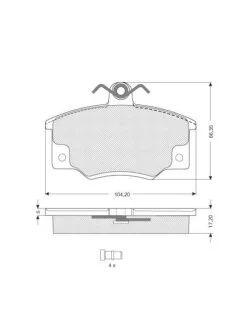Тормозные колодки дисковые, комплект STARLINE BD S029