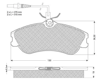 Тормозные колодки дисковые, комплект STARLINE BD S035