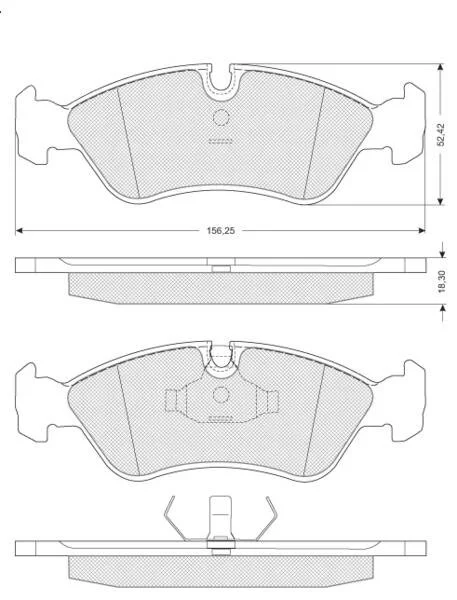 Тормозные колодки дисковые, комплект STARLINE BD S037 (фото 1)