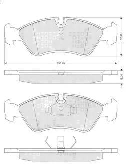 Тормозные колодки дисковые, комплект STARLINE BD S037