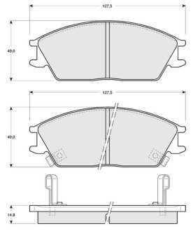 Тормозные колодки дисковые, комплект STARLINE BD S047