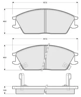 Тормозные колодки дисковые, комплект STARLINE BD S047