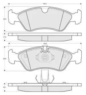 Тормозные колодки дисковые, комплект STARLINE BD S048