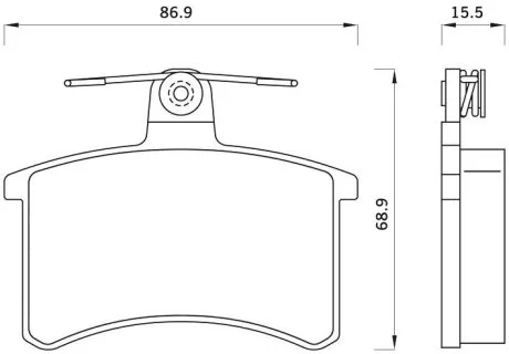 Тормозные колодки дисковые, комплект STARLINE BD S078