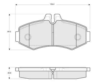 Тормозные колодки дисковые, комплект STARLINE BD S086