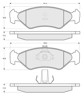 Тормозные колодки дисковые, комплект STARLINE BD S112