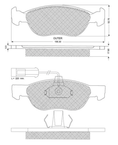 Тормозные колодки дисковые, комплект STARLINE BD S123 (фото 1)