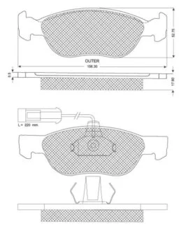 Тормозные колодки дисковые, комплект STARLINE BD S123