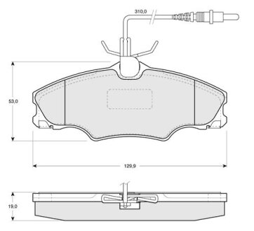 Тормозные колодки дисковые, комплект STARLINE BD S128