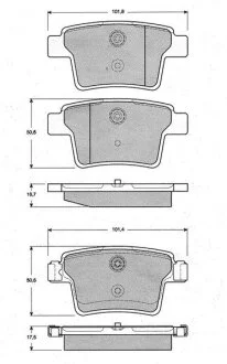 Тормозные колодки дисковые, комплект STARLINE BD S142