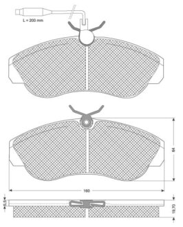 Тормозные колодки дисковые, комплект STARLINE BD S143