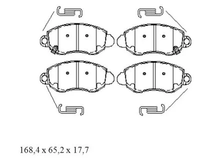 Тормозные колодки дисковые, комплект STARLINE BD S152
