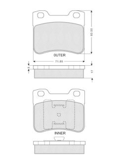 Тормозные колодки дисковые, комплект STARLINE BD S156