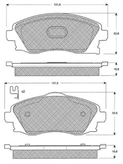 Тормозные колодки дисковые, комплект STARLINE BD S166 (фото 1)