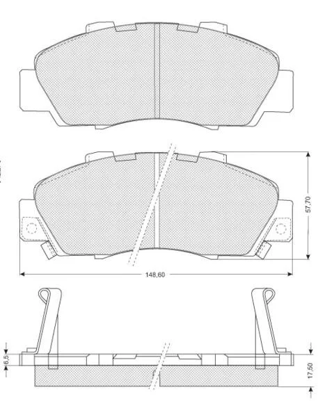 Тормозные колодки дисковые, комплект STARLINE BD S214 (фото 1)