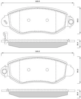 Тормозные колодки дисковые, комплект STARLINE BD S244