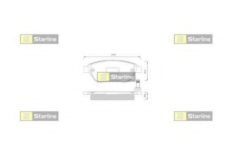 Тормозные колодки дисковые, комплект STARLINE BD S248