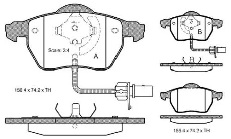Тормозные колодки дисковые, комплект STARLINE BD S301