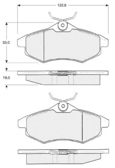 Тормозные колодки дисковые, комплект STARLINE BD S319