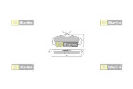 Тормозные колодки дисковые, комплект STARLINE BD S374