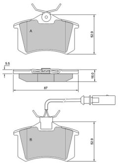 Тормозные колодки дисковые, комплект STARLINE BD S375