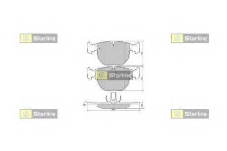 Тормозные колодки дисковые, комплект STARLINE BD S384