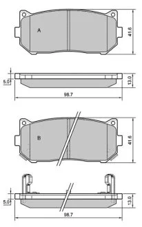 Тормозные колодки дисковые, комплект STARLINE BD S400