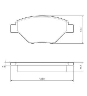 Тормозные колодки дисковые, комплект STARLINE BD S435