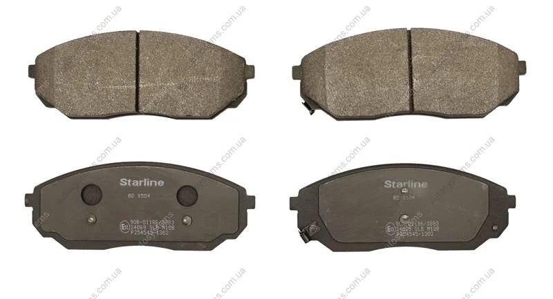 Тормозные колодки дисковые, комплект STARLINE BD S504 (фото 1)