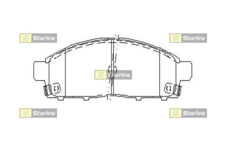 Тормозные колодки дисковые, комплект STARLINE BD S518