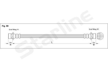 Тормозной шланг STARLINE HA AB.1257