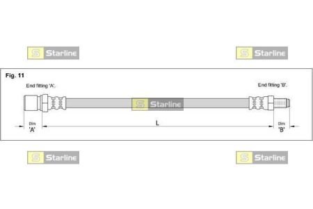 Тормозной шланг STARLINE HA AL.1219