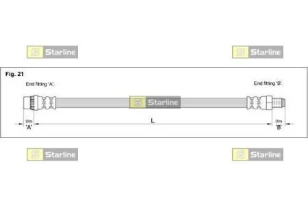 Тормозной шланг STARLINE HA DA.1240