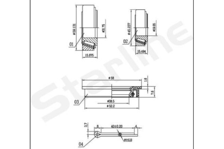 Подшипник ступицы колеса, комплект STARLINE LO 00523