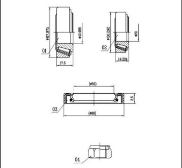 Подшипник ступицы колеса STARLINE LO 00802