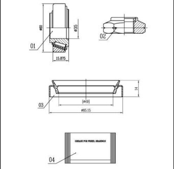 Подшипник передней ступицы колеса, комплект STARLINE LO 00897