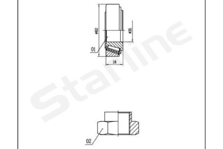 Подшипник ступицы колеса, комплект STARLINE LO 01431