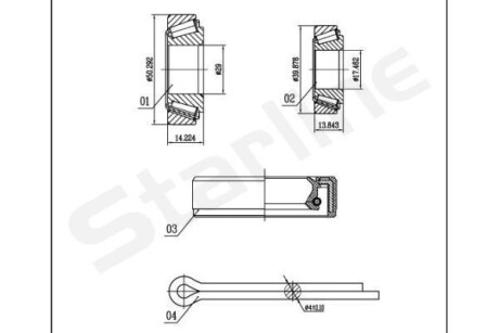 Подшипник ступицы колеса STARLINE LO 03519