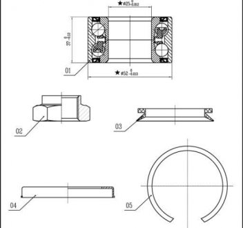 Підшипник колеса STARLINE LO03556