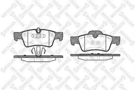 Тормозные колодки дисковые, комплект STELLOX 002 017-SX