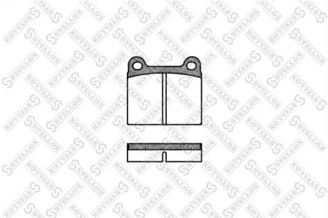 Тормозные колодки дисковые, комплект STELLOX 017 000-SX