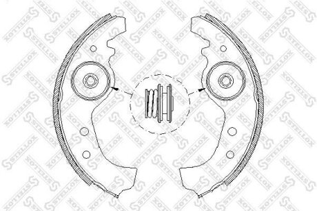 Колодки тормозные барабанные, комплект STELLOX 026 101-SX