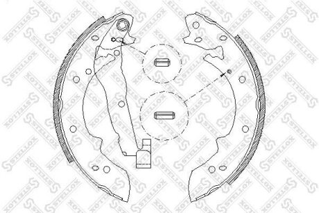 Колодки тормозные барабанные, комплект STELLOX 038 101-SX