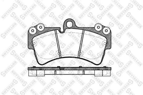 Тормозные колодки дисковые, комплект STELLOX 1006 000B-SX