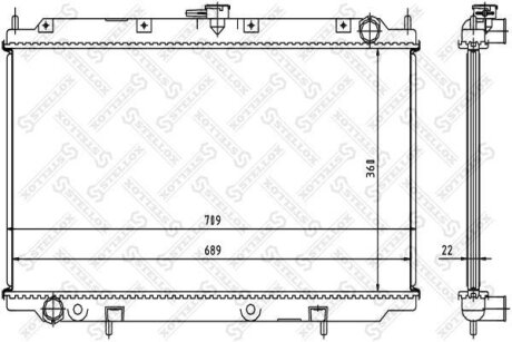 Радиатор охлаждения двигателя STELLOX 10-25058-SX